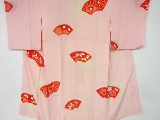 JAPANESE KIMONO / ANTIQUE JUBAN / SILK / KINSHA / SHIBORI / FLOWER